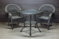Садовый комплект из искусственного ротанга Мэдисон НЬЮ (Medison NEW) стол круглый D90 + 2 кресла без подушек