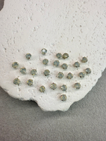 Шатоны 4 мм, Белый опал в серебре, 25 шт