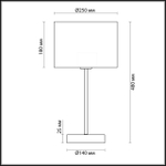 3745/1T LN Настольная лампа E27 220В IP20 MODERNI