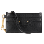 Balenciaga Cow Leather Key Ring Card Holder Women"s Black