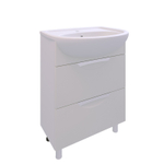 Тумба под раковину, 2 двери, 600, коллекция (Верона, Сersanit Erica, Основной, Белый снег, Молочный глянец)