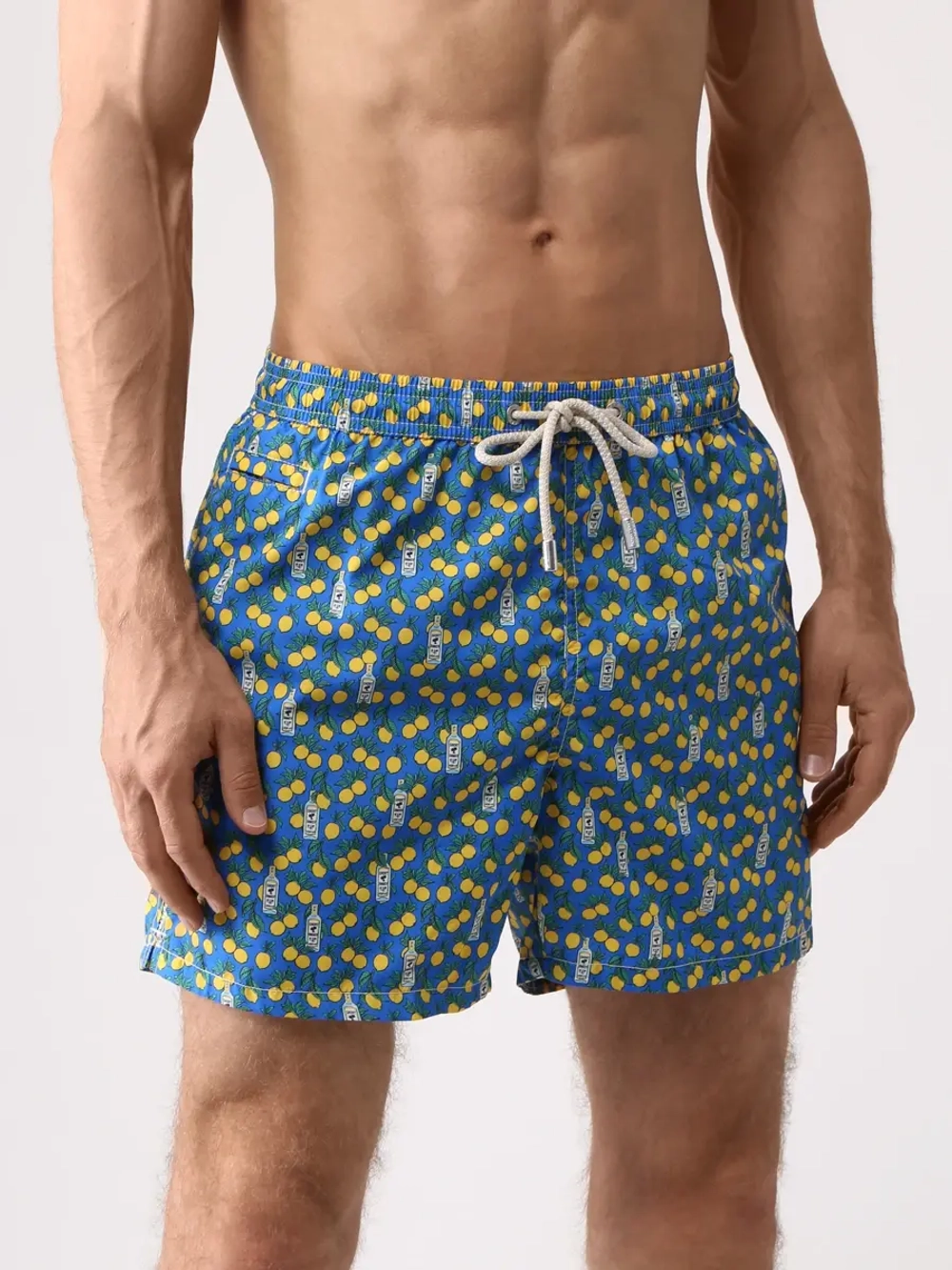 Шорты муж. MC Saint Barth GIN GARDEN голубой лимоны джин