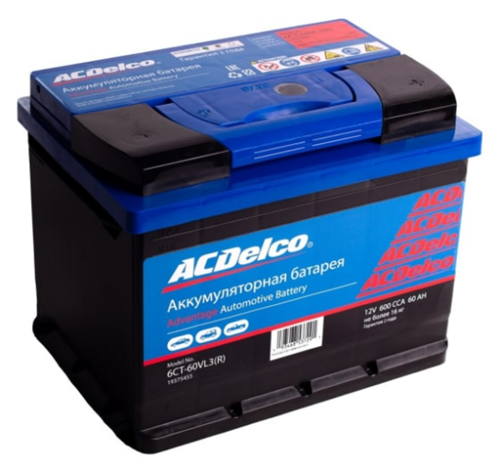 Аккумулятор    ACDelco    60    А/ч    обратная    R+    242x175x190    EN570    А