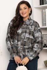 Рубашка хлопковая Шэрри (серо-коричневая) Б14307-18М LT Collection