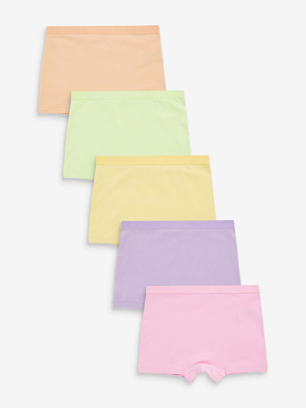 Трусы-шорты для сна для девочки Next 197-597, 5 шт., Розовый, Сиреневый, Салатовый