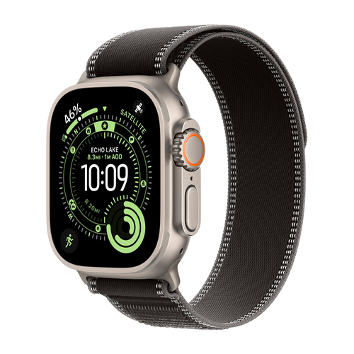 Умные часы Apple Watch Ultra 3 (2025) GPS + Cellular, 49mm, Natural Titanium Case with Black/Charcoal Trail Loop, S/M