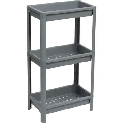 Этажерка VIKEA широкая 3-х ярусная (серый)