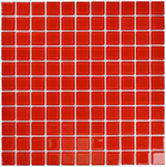 Мозаика стеклянная Red glass/Красное стекло (25х25) 300х300х4 мм