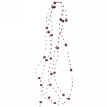 Бусы на ёлку 2м «Роса» d-7,5мм, Шоколад