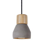 Pendant design lamp Cement Wood by Specimen Editions (Grey)