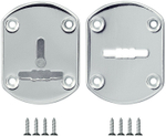 Накладка на сувальдный замок ESC.S-lift+S/OV.set (ESC021) с шторкой CP хром (2шт.)