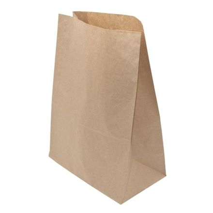 Пакеты бумажные с прямоугольным дном 24х14х28см крафт (50/350шт)