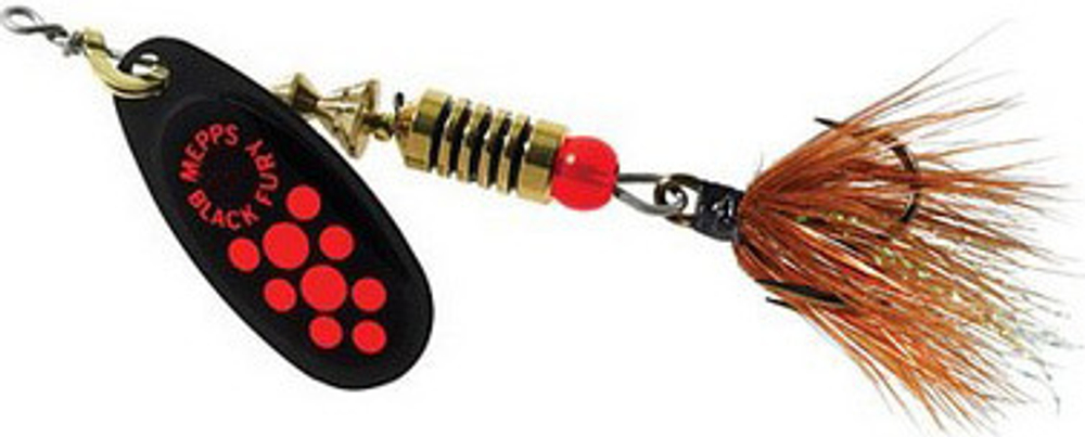 Блесна вращающаяся Mepps BLACK FURY MOUCHE, 2, Black/Orange