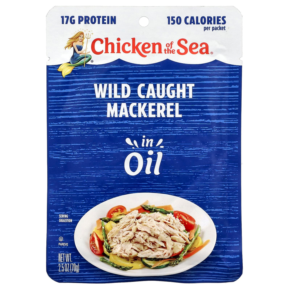 Chicken of the Sea, Скумбрия в масле, 70 г (2,5 унции)
