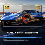 Кабель HDMI 1m, V2.0, 4K@60Hz, UGREEN 25297