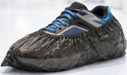 Бахилы чёрные "Эконо" 18 мкм, толстая резинка (1/2000шт)