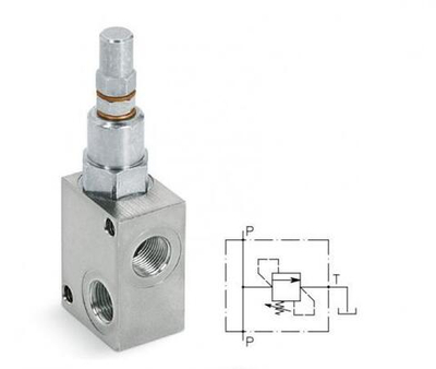 Предохранительный клапан VMD 3/8" N02.002.AYO.A 40 л/мин, 10-50 BAR, DN7