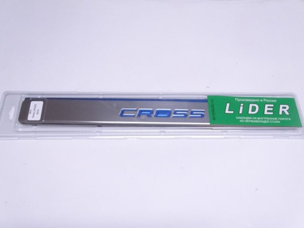 Накладка порога салона /2180 Lada Vesta Cross/ хром 4 шт (LIDER)