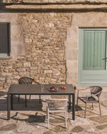 Уличный стол Anafi с графитовой столешницей из спеченного камня, 220 x 100 см