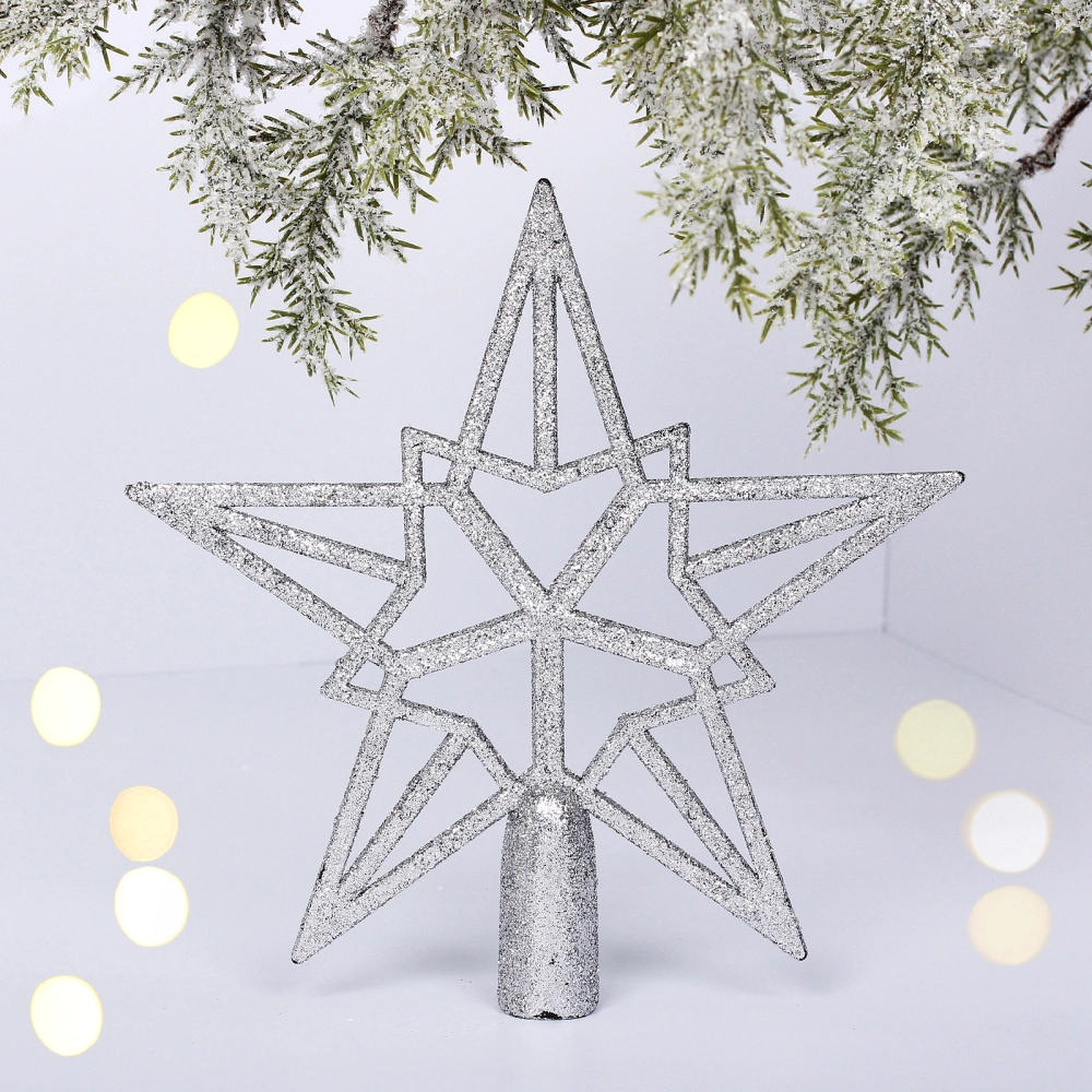Звезда на ёлку 20*20 см «Путеводная звезда», Серебро