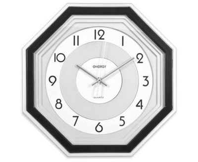 Часы настенные Energy EC-12, 33*33*4,3см (восьмиугол) плавный ход, пластик, АА*1шт нет в компл