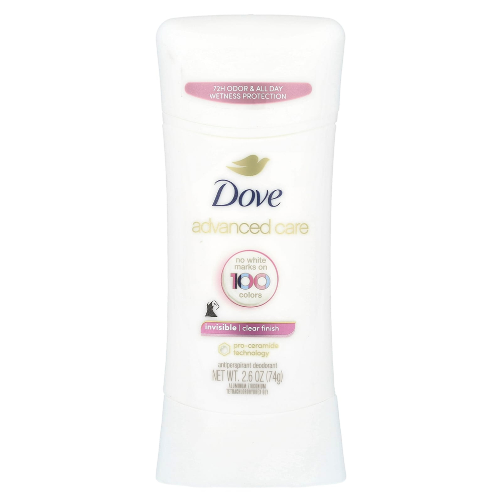 Dove, Дезодорант-антиперспирант Advanced Care, невидимый, «Прозрачное покрытие», 74 г