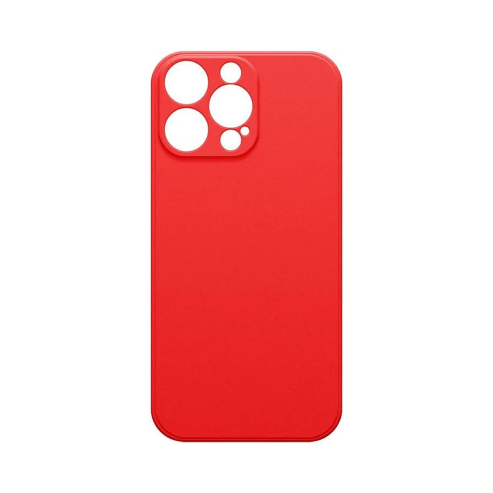 Силиконовый матовый чехол Soft Case для iPhone 15 Pro, красный