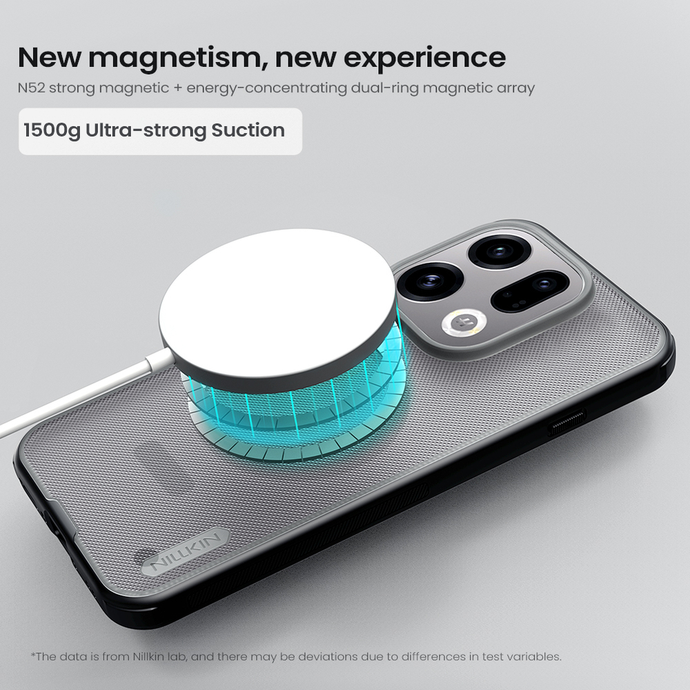 Чехол тонированный c MagSafe для OPPO Find X9, серия Super Frosted Shield Pro Magnetic (Clear version) от Nillkin