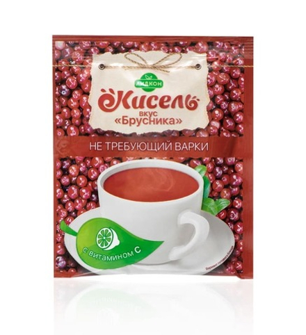 Кисель "Брусника" с витамином С 25г. Лидкон