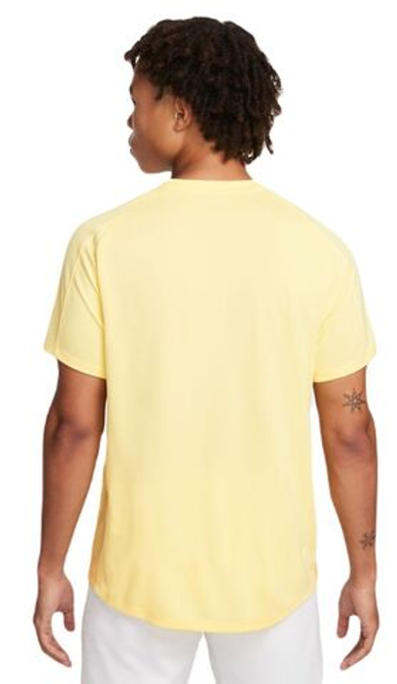 Мужская теннисная футболка Nike Court Dri-Fit Victory - soft yellow/topaz gold/black