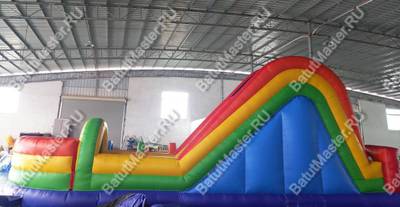 Надувная полоса препятствий "Цветное изобилие" 8*4*4 м