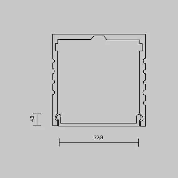 Рассеиватель для профиля 35x35 (Белый, 10 м), ALM-3535A-O-DF-10M 642031 Led Strip 642031