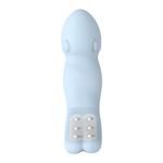 Перезаряжаемый вибромассажер SQUID Vibrator (Цвет: голубой)
