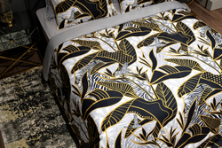 Пододеяльник 150x215 Garda Decor Тропики золотой/серый