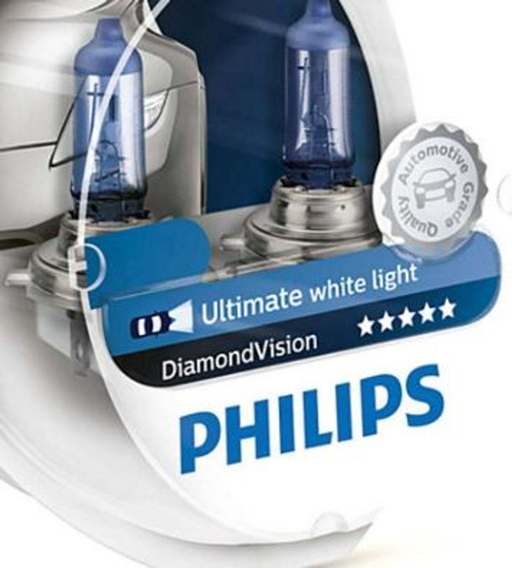 Автолампа H11 12V 55W (PGJ19-2) Philips 5000К Diamont Vision (кт2шт) #12362DVS2 ORIGINAL