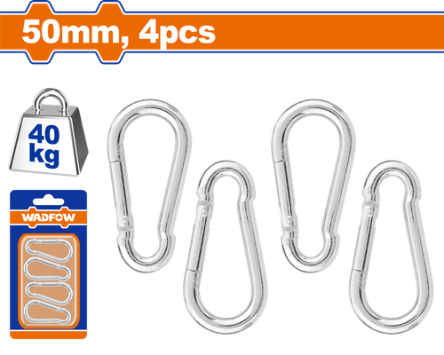 Набор карабинов 50 мм, 4 шт (40) WADFOW WQL2K02