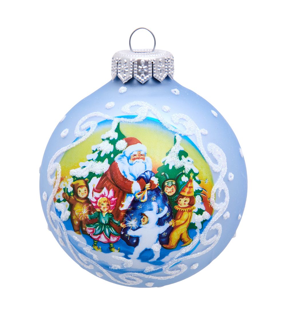 НФШ-1031 Ел. украшение Шар «Праздник» 85 мм