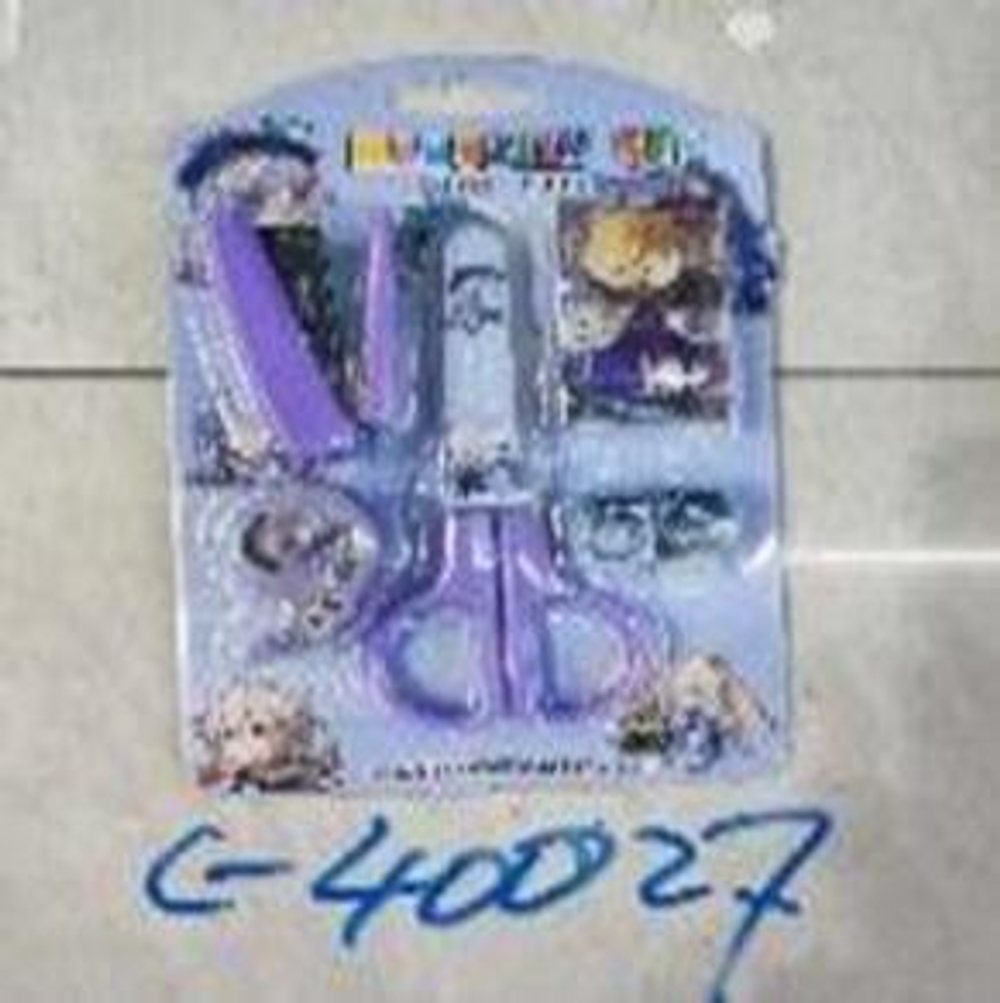 Набор "Аниме": ножницы 12 см с пластиковым футляром, степлер , скобы, 2 скотча и держатель для скотч