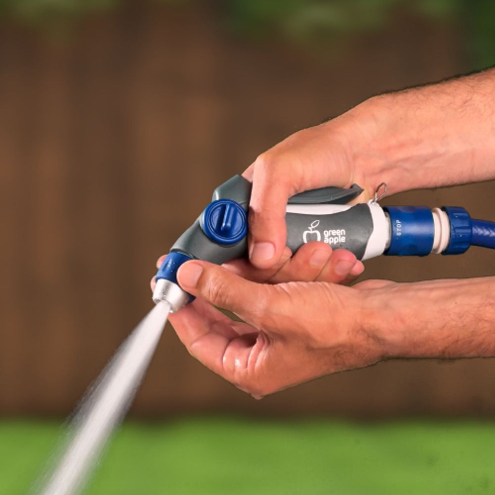 GWHM20-040 GREEN APPLE Пистолет-распылитель, пластик, регулируемая латунная форсунка, 3 режима | Аксессуары для полива Green Apple