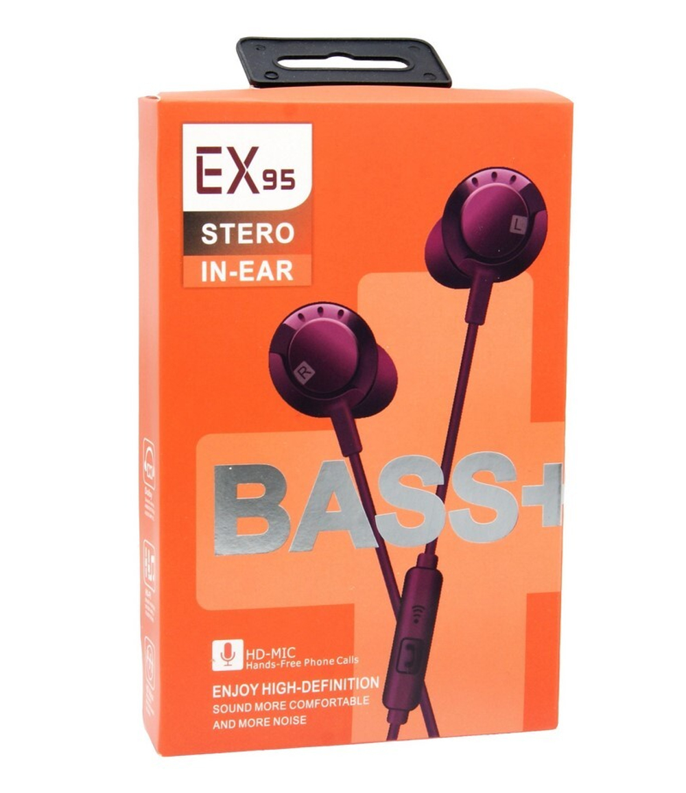 Наушники с микрофоном EX-95AP (красный)