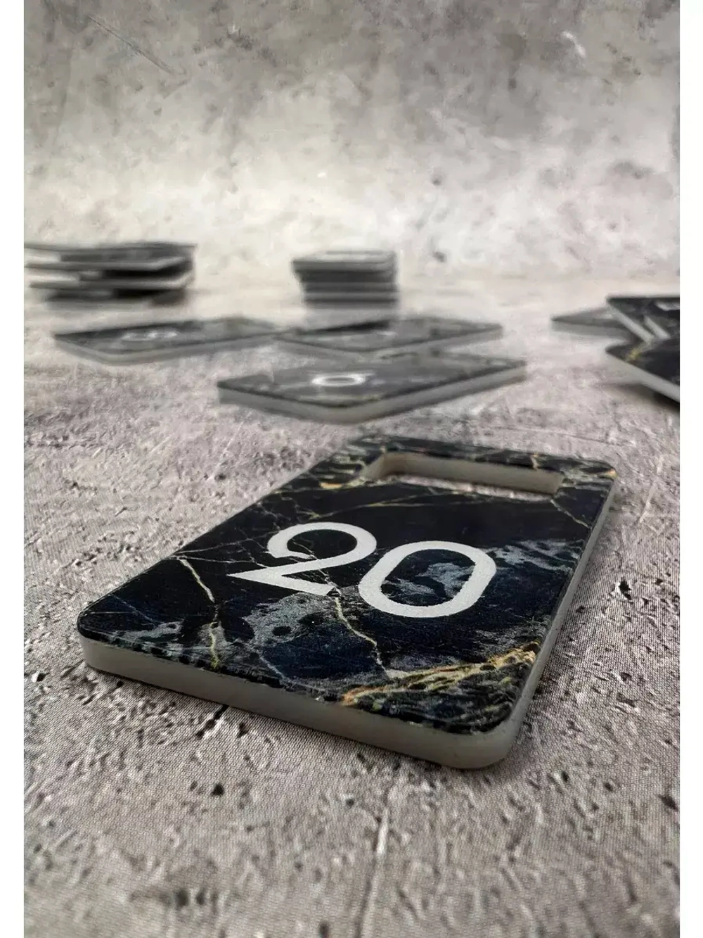 Номерки для ключей акрил 3х5 см