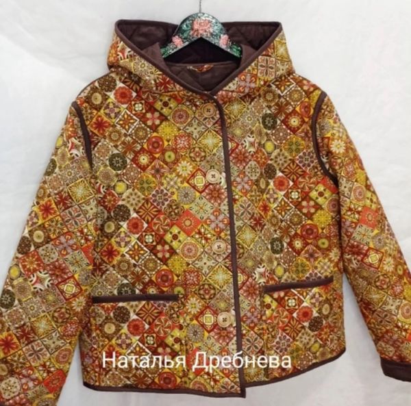 МОЗАИКА, Коричнево-оранжевая, отрез 25 см, 100% хлопок 4