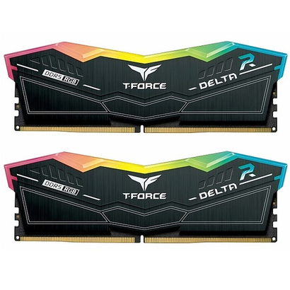 Модуль памяти DIMM DDR5 64Gb, 6000Mhz, 2x32Gb, Team Group T-FORCE DELTA RGB Black (FF3D564G6000HC30CDC01)