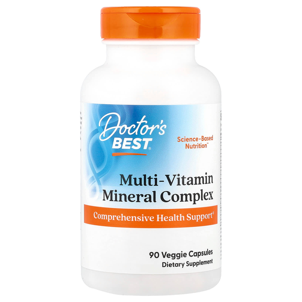 Doctor's Best, Мультивитаминный минеральный комплекс, 90 растительных капсул