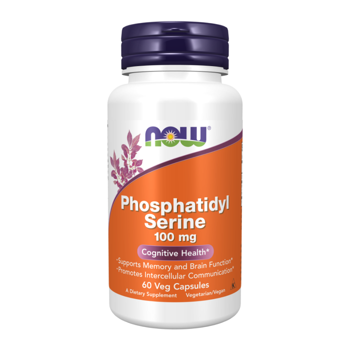 Фосфатидилсерин 100 мг, Phosphatidyl Serine 100 mg, Now Foods,  60 капсул
