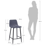 Стул полубарный Bradex Home Vicky латте