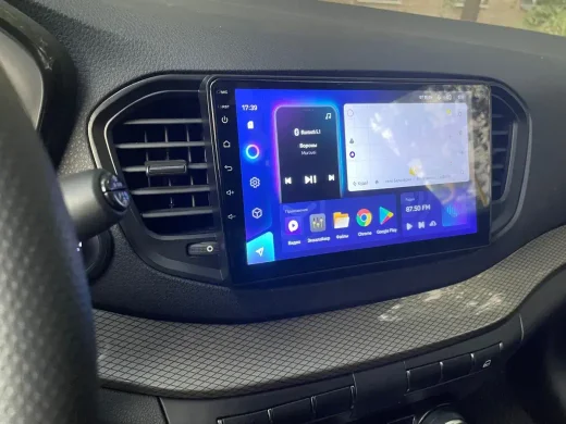 Магнитола для Lada Vesta NG 2023+ (без ШГУ, рамка черная матовая 9) - Teyes CC3 на Android 10, ТОП процессор, 4/32 Гб, CarPlay, SIM-слот