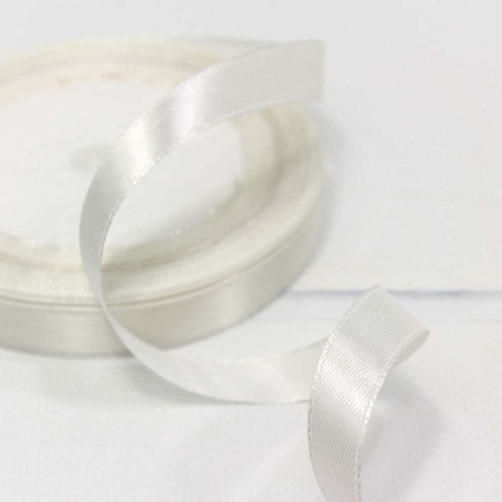 Лента Атласная 1,2см х 28м Сатин (Белый)