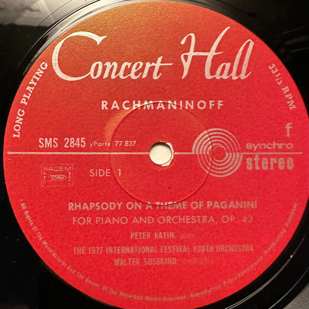 Дворжак, Рахманинов, Шопен - Международный фестиваль молодежных оркестров 1972 г. (Европа 1972г.)