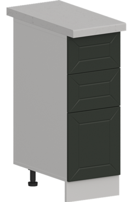 Кухня Модуль ШН3Я 300 Белый / Насыщенно-зеленый